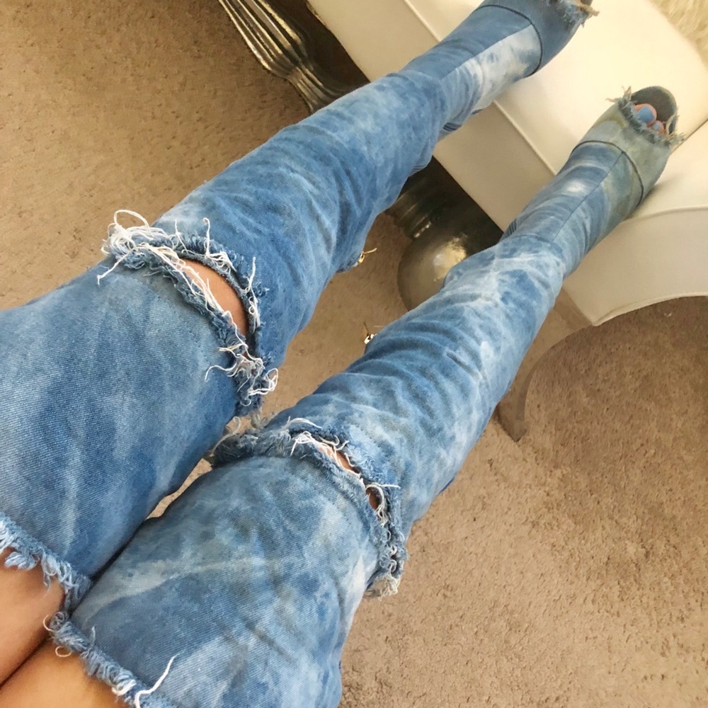 Long jean boots - Picture 2 of 3